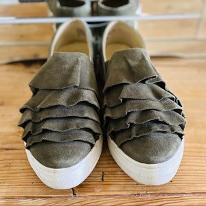 Moss green Seychelles platform sneakers US9